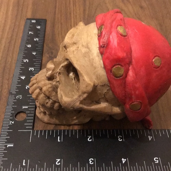 New- Imagitarium Pirate Skull w/ Bandana Aquatic Decor - Picture 7 of 10